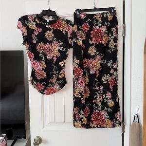 AFRM Lacey Daisy Lace Top & Skirt Set | Size Small